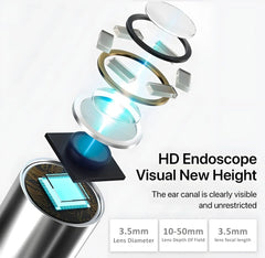 Visual Ear Cleaner – Smart Otoscope with LED Light & Ear Wax Removal Kit